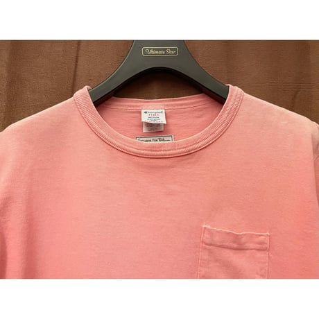 MADE IN USA製 Champion EXCLUSIVE FOR Ron Herman T1011 ポケット付きヘビーウェイトTシャツ ピンク Mサイズ