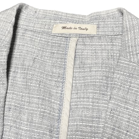 【ベイクルーズ取り扱い】MADE IN ITALY製 Mr. Rick Tailor コットンリネンテーラードジャケット サックス 46サイズ