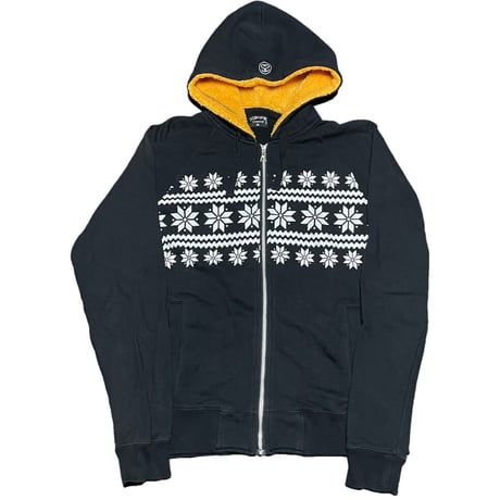 Stussy フードボア仕様フルジップパーカー ブラック Mサイズ