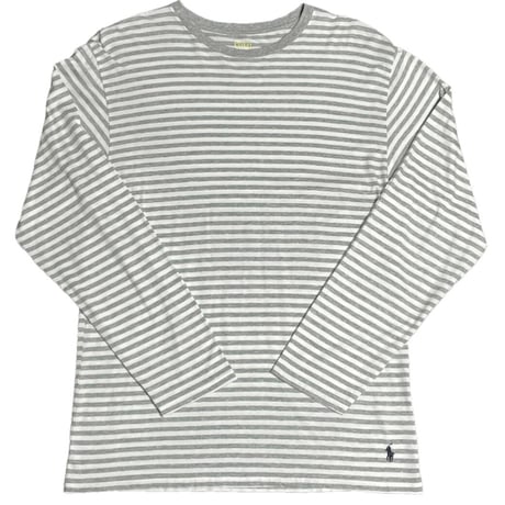 POLO RALPH LAUREN 長袖ボーダーカットソー グレー Lサイズ