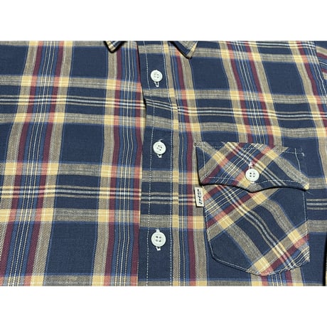 MADE IN USA製 LEVI'S 長袖チェックシャツ ネイビー Sサイズ相当