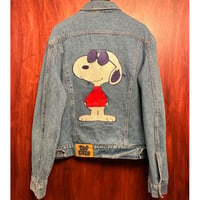 MADE IN USA製 90s TOO CUTE × PEANUTS SNOOPY バック刺繍入り デニムジャケット インディゴ