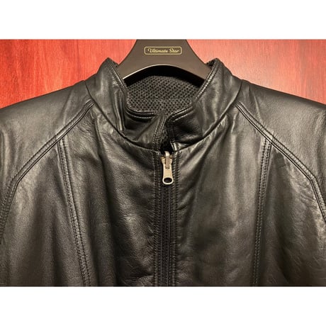 MADE IN ITALY製 BALLY リバーシブルレザージャケット ブラック×チャコールグレー 34サイズ