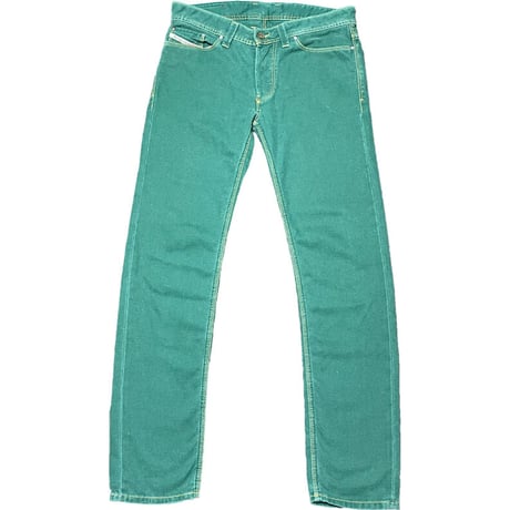 DIESEL コットンカラーパンツ グリーン W30サイズ