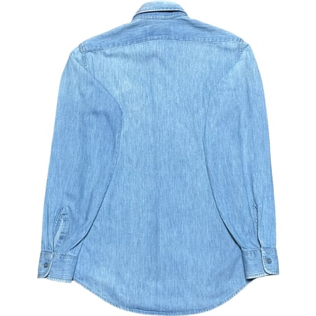 MADE IN USA製 LEVI'S 赤タブ長袖デニムシャツ ライトインディゴ Sサイズ