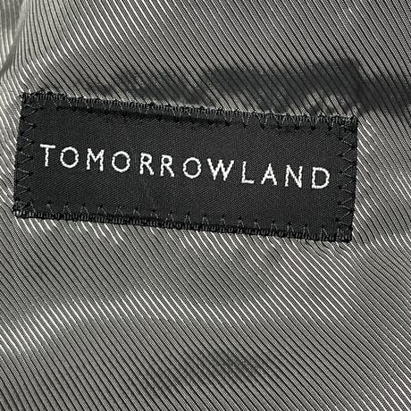 MADE IN JAPAN製 TOMORROWLAND 千鳥格子柄コットンシルクテーラードジャケット ブラック 44サイズ