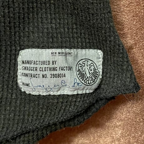 MADE IN JAPAN製 SWAGGER 長袖サーマルカットソー ブラック Mサイズ