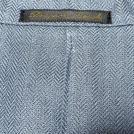 希少 MADE IN JAPAN製 Draper's Bench リネンレーヨンテーラードジャケット サックスブルー 38サイズ