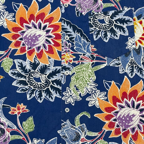 希少 MADE IN USA製 RALPH LAUREN 半袖アロハシャツ ネイビー 8サイズ