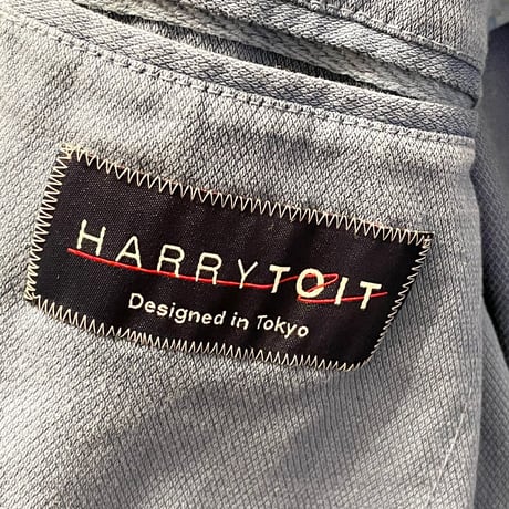 MADE IN ITALY製 Barbati × HARRYTOIT コットンテーラードジャケット ブルー 48サイズ