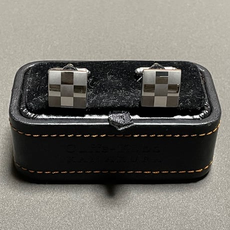 専用ケース付き 鎌倉カフス工房 シルバーツートンカフスボタン
