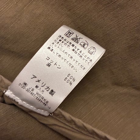 【JOURNAL STANDARD 取り扱い】 MADE IN USA製 S.K.U. SAVE KHAKI UNITED コットンリネンステンカラーコート カーキ Sサイズ