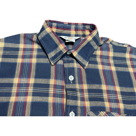MADE IN USA製 LEVI'S 長袖チェックシャツ ネイビー Sサイズ相当