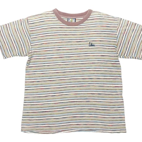 MADE IN USA製 Lahaina 半袖ボーダーTシャツ マルチカラー Mサイズ