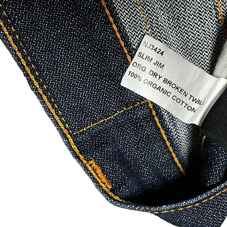 MADE IN ITALY製 Nudie Jeans オーガニックコットンデニムパンツ インディゴ W30/L32サイズ