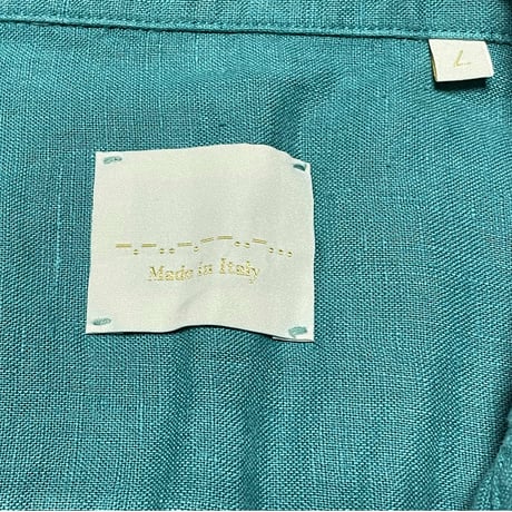 ☆タグ付き新古品☆ 【UNITED ARROWS取り扱い】Capri 半袖リネンシャツ グリーン Lサイズ イタリア製