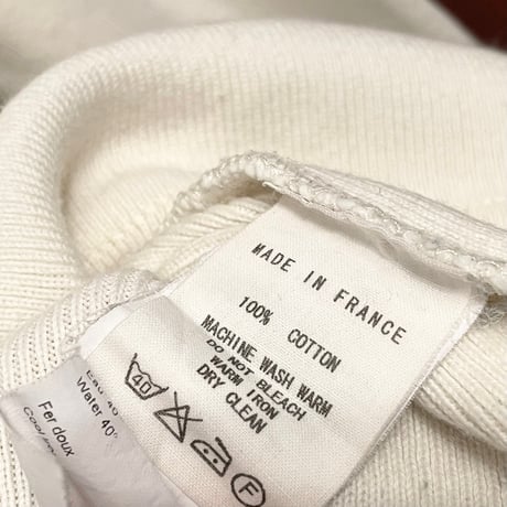 MADE IN FRANCE製 Fileuse d'Arvor コットンニットバスクシャツ アイボリー Sサイズ