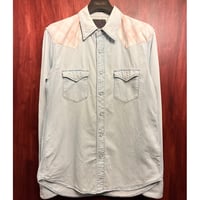 MADE IN JAPAN製 R.H. Vintage Ron Herman 長袖ダンガリーウエスタンシャツ ライトインディゴ Lサイズ