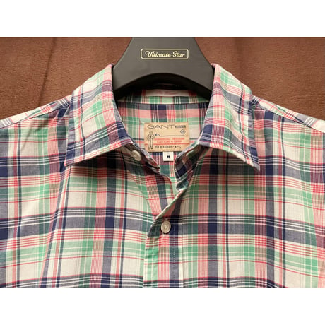【UNITED ARROWS取り扱い】GANT RUGGER 半袖チェックシャツ マルチカラー Mサイズ