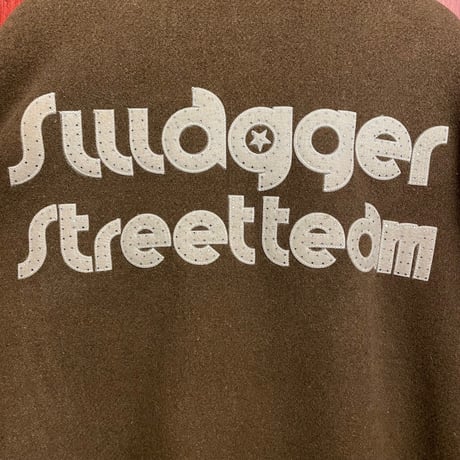 激レア MADE IN JAPAN製 SWAGGER 2003-2004年モデル 「Streetteam」 スタジアムジャケット ブラウン Lサイズ