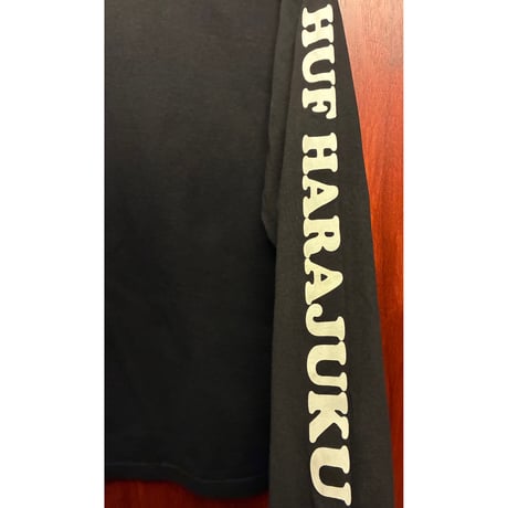 MADE IN MEXICO製 HUF HARAJUKU × PEANUTS SNOOPY コラボレーションモデル 長袖プリントTシャツ ブラック Sサイズ