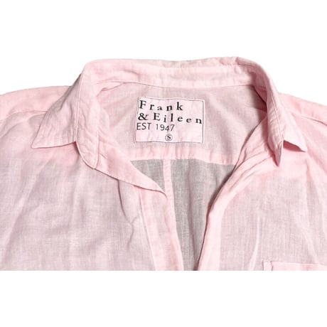 【サザビーリーグ取り扱い】MADE IN USA製 Frank & Eileen 長袖コットンシャツ ピンク Sサイズ