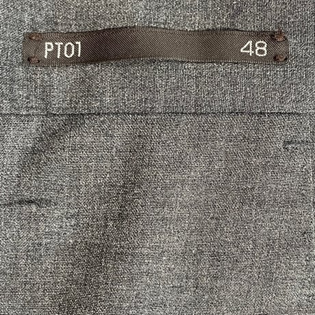 MADE IN ROMANIA製 PT01 TRAVELLER SUPER SLIM FIT ストレッチウールスラックス チャコールグレー 48サイズ