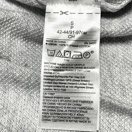 BANANA REPUBLIC クルーネックスーピマコットンセーター グレー Sサイズ