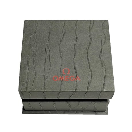 専用BOX付き OMEGA カフリンクス ブラック×シルバー