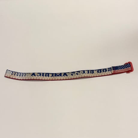 レア 当時物 WWJD 「GOD BLESS AMERICA」 星条旗 ブレスレット トリコロールカラー