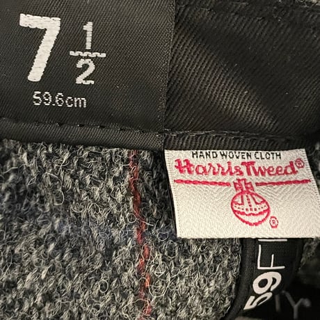 レア品 NEW ERA × Stussy × Harris Tweed 59FIFTY チェック柄ウールベースボールキャップ グレー 7-1/2 59.6cm