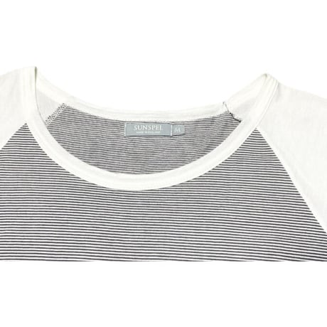 MADE IN ENGLAND製 SUNSPEL ボーダー柄半袖Tシャツ グレー Mサイズ