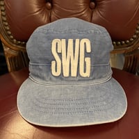 MADE IN JAPAN製 SWAGGER デニムアーミーキャップ ライトインディゴ Mサイズ