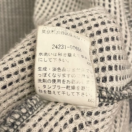 MADE IN JAPAN製 A.P.C. サーマルコットンカーディガン グレー Mサイズ