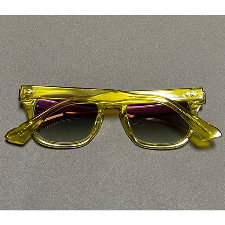 展示品渡し ★新品★ MADE IN ITALY製 SARAGHINA MICHELANGELO 262-MGR サングラス  クリアイエロー ダークグリーンレンズ