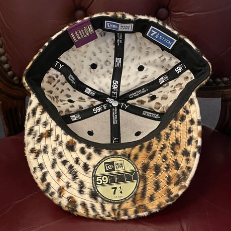 NEW ERA × LEILOW 限定モデルヒョウ柄ファーベースボールキャップ ゴールド 7-1/4 57.7cm