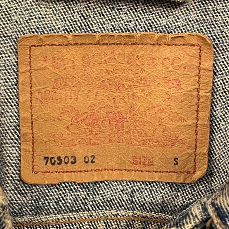 Levi's 70503-02 90's ユーロリーバイスデニムジャケット ライトインディゴ Sサイズ
