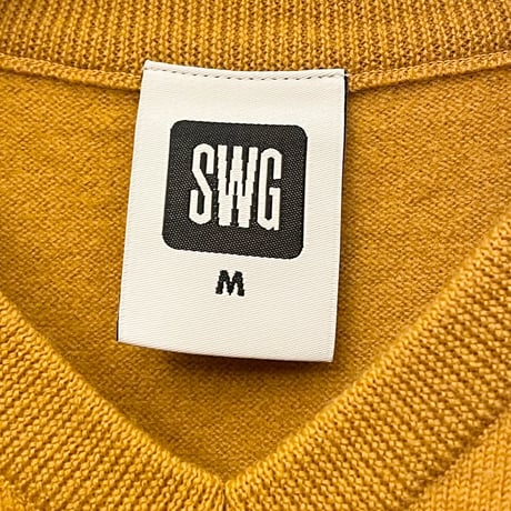MADE IN JAPAN製 SWAGGER Vネックウールセーター マスタード Mサイズ