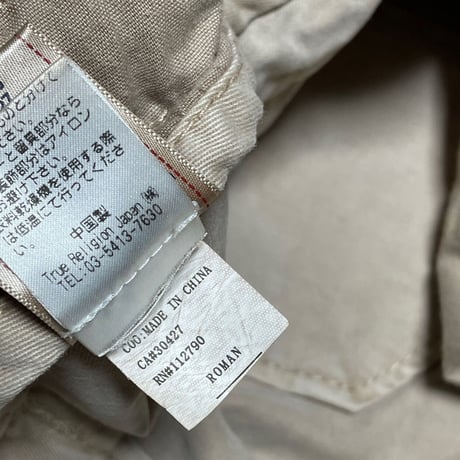 TRUE RELIGION ダメージ加工チノパンツ ベージュ W30サイズ