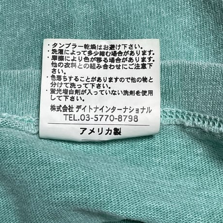 MADE IN USA製 FREAK'S AMERICA ポケット付き半袖Tシャツ ターコイズグリーン Sサイズ