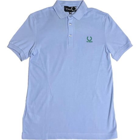 ☆タグ付き新古品☆ FRED PERRY × RAF SIMONS Wネーム替え襟付き半袖鹿の子ポロシャツ サックス 36サイズ