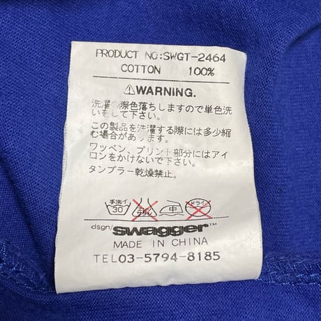 SWAGGER GREATEST ON EARTH プリント半袖Tシャツ ブルー Mサイズ