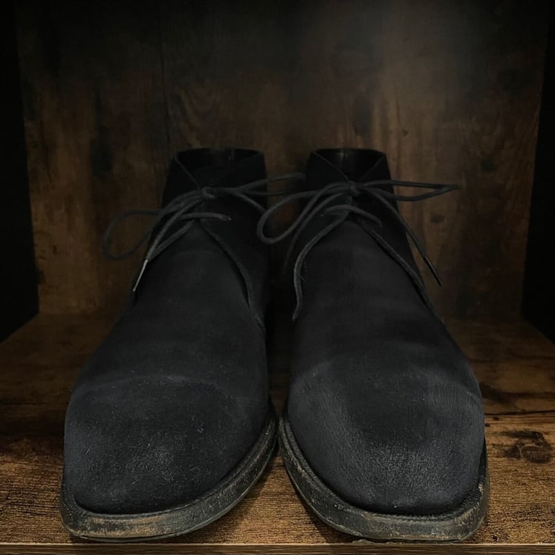 箱付き UNITED ARROWS スウェードチャッカブーツ ネイビー 8サイズ