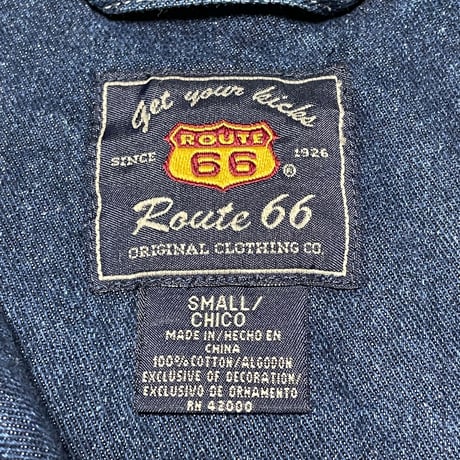 ROUTE66 デニムダブルジャケット インディゴ Sサイズ