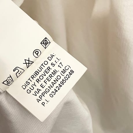 ▲訳あり商品▲ MADE IN ITALY製 GUY ROVER 長袖コーデュロイウエスタンシャツ ホワイト Mサイズ