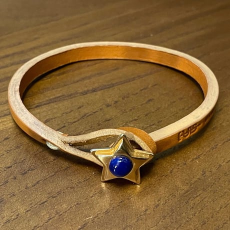 ★新品★ MADE IN ITALY製 TULSI STELLA OG LAPIS ラピスラズリ×ローズゴールド ハンドメイドレザーブレスレット ナチュラル Sサイズ