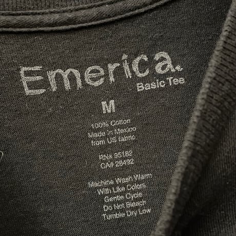 MADE IN MEXICO製 EMERICA サンダー柄プリントTシャツ ブラック Mサイズ
