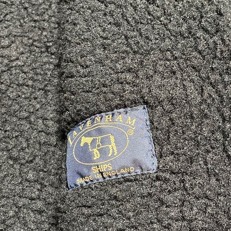 MADE IN ENGLAND製 SHIPS別注 LAVENHAM フルジップキルティングボアジャケット ブラック 36/48サイズ
