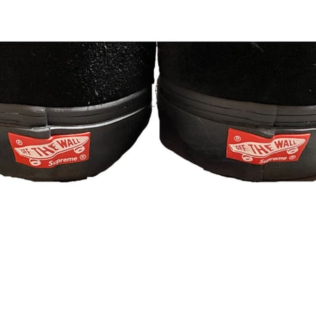 箱付き Supreme 2013 Fall/Winter Collection SUPREME×VANS SK8-HI PRO ベルベットハイカットスニーカー ブラック×ピンク US10/28cm