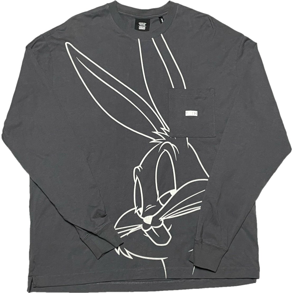 【ベイクルーズ取り扱い】タグ付き Kith × LOONEY TUNES Bugs BUNNY コラボレーション長袖Tシャツ シャーク Mサイズ